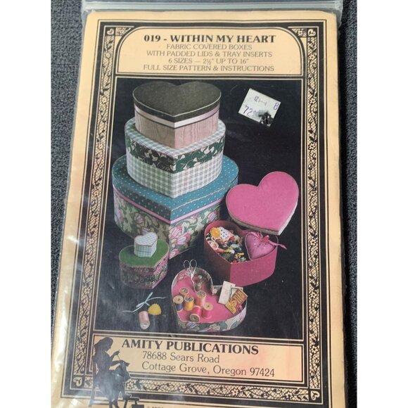 019 - Within My Heart Fabric Covered Boxes Sewing Pattern - Picture 4 of 4